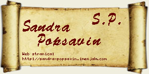 Sandra Popsavin vizit kartica